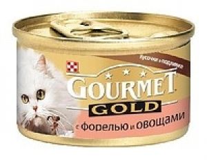 Gourmet Gold (Гурмет Голд ) корм консервы для кошек кусочки в подливке с форелью и овощами