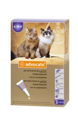 Advocate (Адвокат®) капли для кошек весом от 4 кг до 8 кг