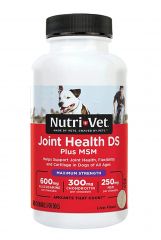 Nutri-Vet Joint Health DS Plus MSM Maximum Strength - связки и суставы максимум жевательные таблетки с глюкозамином, хондроитином, МСМ, марганцем для собак