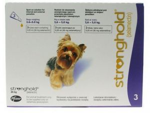 Стронгхолд (Stronghold) 12% маленькие собаки (2,6-5,0 кг) пипетка 30 мг (0,25 мл)