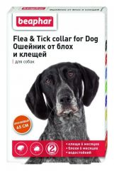 Beaphar Flea & Tick collar for Dog противопаразитарный ошейник для собак от блох и клещей, ОРАНЖЕВЫЙ