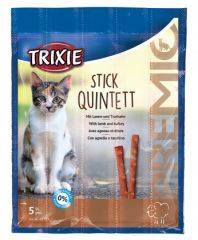 Лакомство палочки для кошек Premio Quadro-Sticks ягненок индейка Трикси 42723
