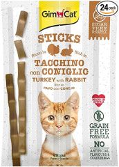 Gimcat Sticks мясные палочки для кошек с индейкой и кроликом grain-free 4шт. арт.420530
