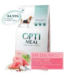 Optimeal Medium Adult Dog Сухой корм с индейкой для взрослых собак средних пород