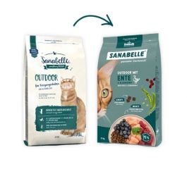 Корм Бош Санабелль Эдалт Оутдор (Bosch Sanabelle Outdoor сухой корм супер премиум класса для кошек, бывающих на улице УТКА И ЧЕРНИКА