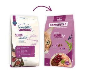 Корм Бош Санабелль Сеньйор (Bosch Sanabelle SENIOR Chicken & Cranberries)  сухой корм супер премиум класса для кошек старше 8 лет КУРИЦА И КЛЮКВА