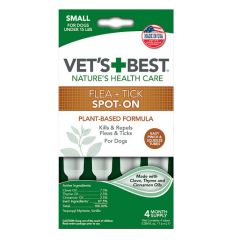 Vet's Best Flea&Tick Spot On Small капли от блох и клещей для собак малых пород до 7 кг