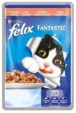 Felix Fantastic (Феликс Фантастик) 100 гр корм консервы для кошек кусочки с лососем в желе пауч