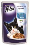 Felix Fantastic (Феликс Фантастик) 100 гр корм консервы для кошек усочки с форелью и зеленым горошком в желе пауч