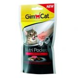 GimCat Nutri Pockets with Beef & Malt Лакомства для кошек с говядиной и солодовой пастой