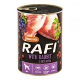 Dolina Noteci Rafi Grain Free with Rabbit Беззерновые консервы для собак с кроликом голубикой и клюквой