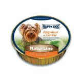 Happy Dog (Хеппи Дог) Schale NaturLine HuhnEnte - Консервированный корм паштет для собак с курицей и уткой